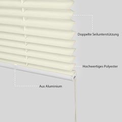 Sekey pleated blinds without drilling, beige