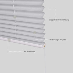 Sekey Plissee ohne Bohren, Hellgrau Sekey