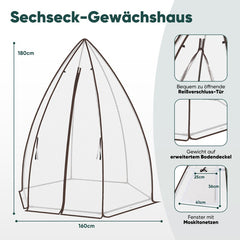 Sekey tomato greenhouse 160 x 160 x 180 cm