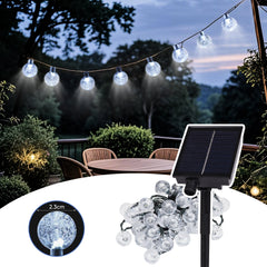 Salcar LED Lichterkette kaltweiß, solarbetrieben, wasserdicht – Ideal für Garten, Terrasse, Party & Weihnachten