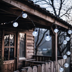Salcar LED Lichterkette kaltweiß, solarbetrieben, wasserdicht – Ideal für Garten, Terrasse, Party & Weihnachten