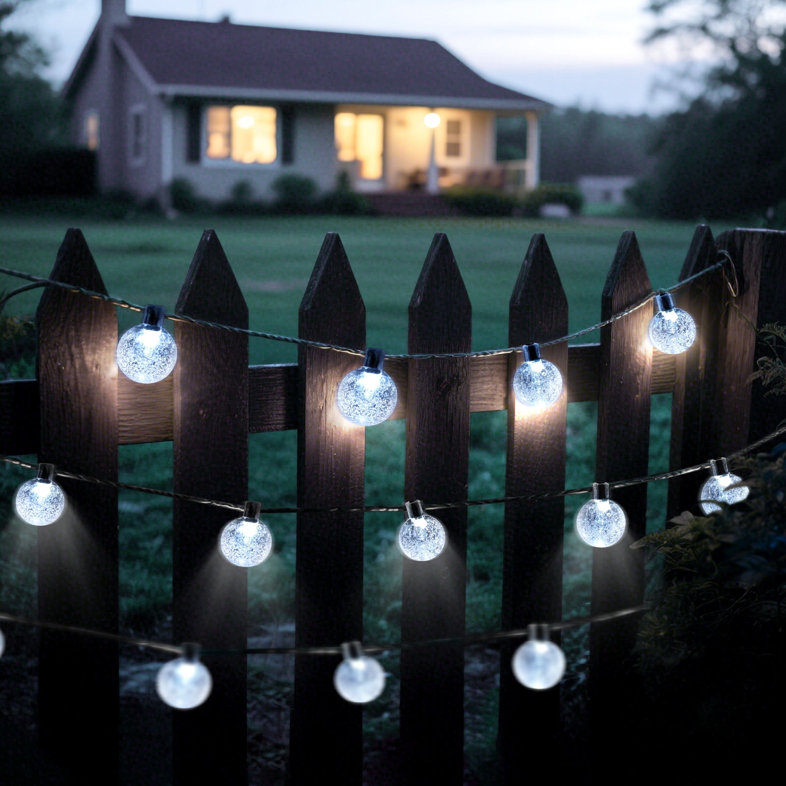 Salcar LED Lichterkette kaltweiß, solarbetrieben, wasserdicht – Ideal – sekeymall