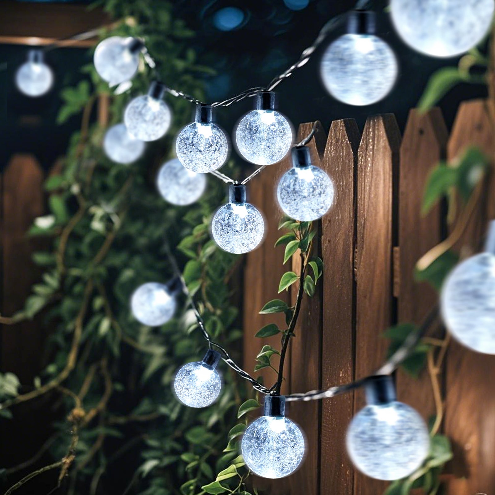 Salcar LED Lichterkette kaltweiß, solarbetrieben, wasserdicht – Ideal – sekeymall