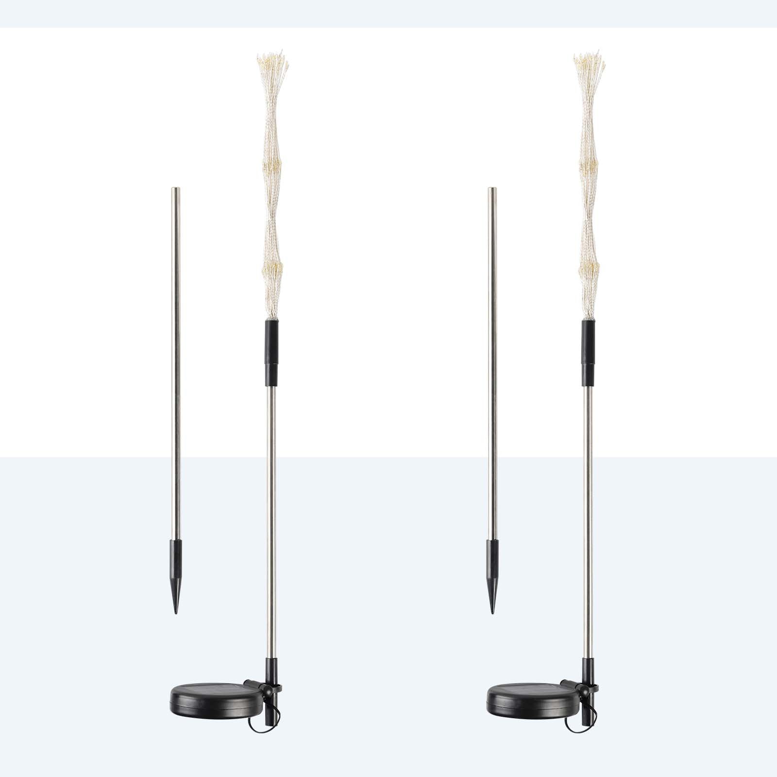 Salcar set of 2 LED solar garden lights with firework effect