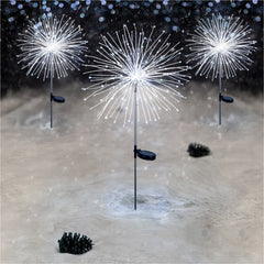 Salcar set of 2 LED solar garden lights with firework effect