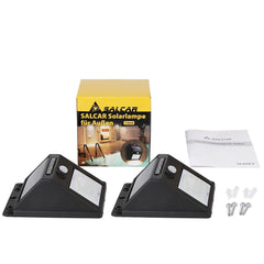 SALCAR Solar Wall Lights with Motion Sensor, 800 Lumens, Warm White, IP44 Waterproof – Solar Lamps for Outdoor Use, Garden, Balcony, Terrace