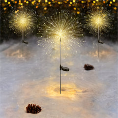 Salcar set of 2 LED solar garden lights with firework effect