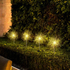 Salcar set of 2 LED solar garden lights with firework effect