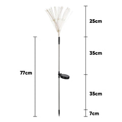 Salcar set of 2 LED solar garden lights with firework effect