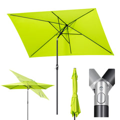 Sekey 300 x 200 cm Alu Sonnenschirm mit Kurbel, Sonnenschutz UV50+