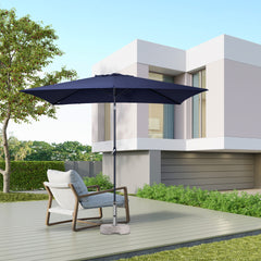 Sekey 300 x 200 cm Alu Sonnenschirm mit Kurbel, Sonnenschutz UV50+