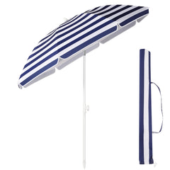 Sekey 180 cm Strandschirm mit Schutzhülle und Bodenhülse, Sonnenschutz UV50+