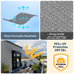 Sun sail HDPE sun protection sail