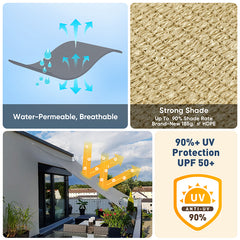 Sun sail HDPE sun protection sail