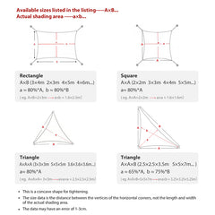 Sun sail HDPE sun protection sail
