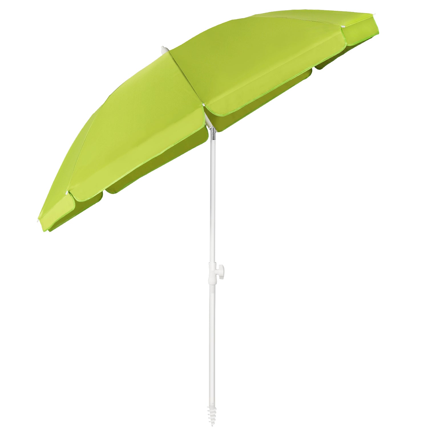 Sekey 3-in-1 Sonnenschirm mit Erdspieß 160cm – höhenverstellbar & neigbar, UV-Schutz 50+, stabiler Strandschirm für Strand, Garten & Camping