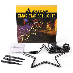 Salcar 3/6 piece set LED solar garden lights with star