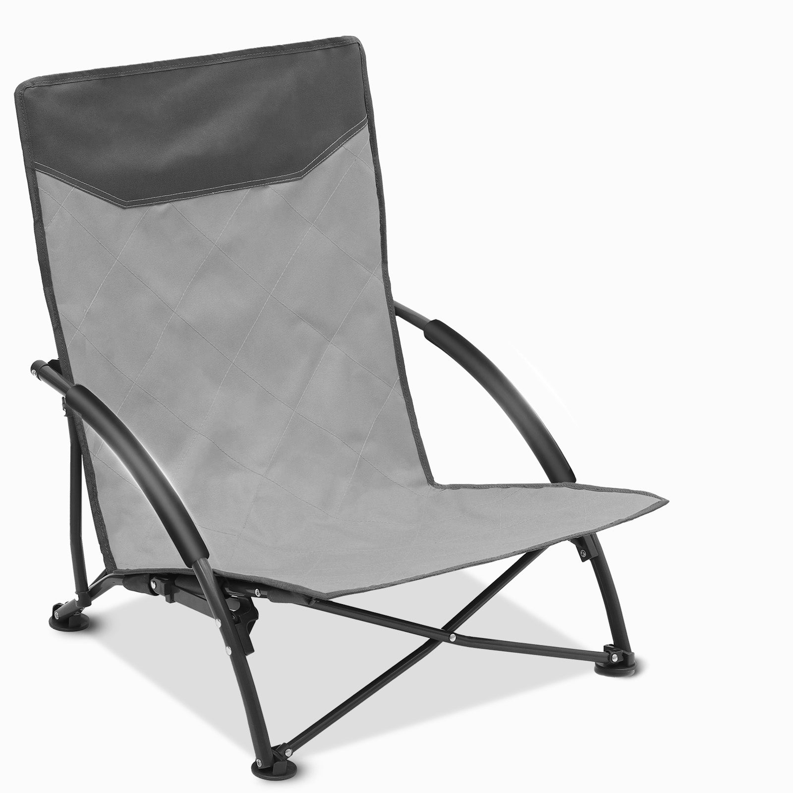 Faltbarer Strandliegestuhl mit gepolsterten Armlehnen – Leichter Campingstuhl bis 200 kg belastbar