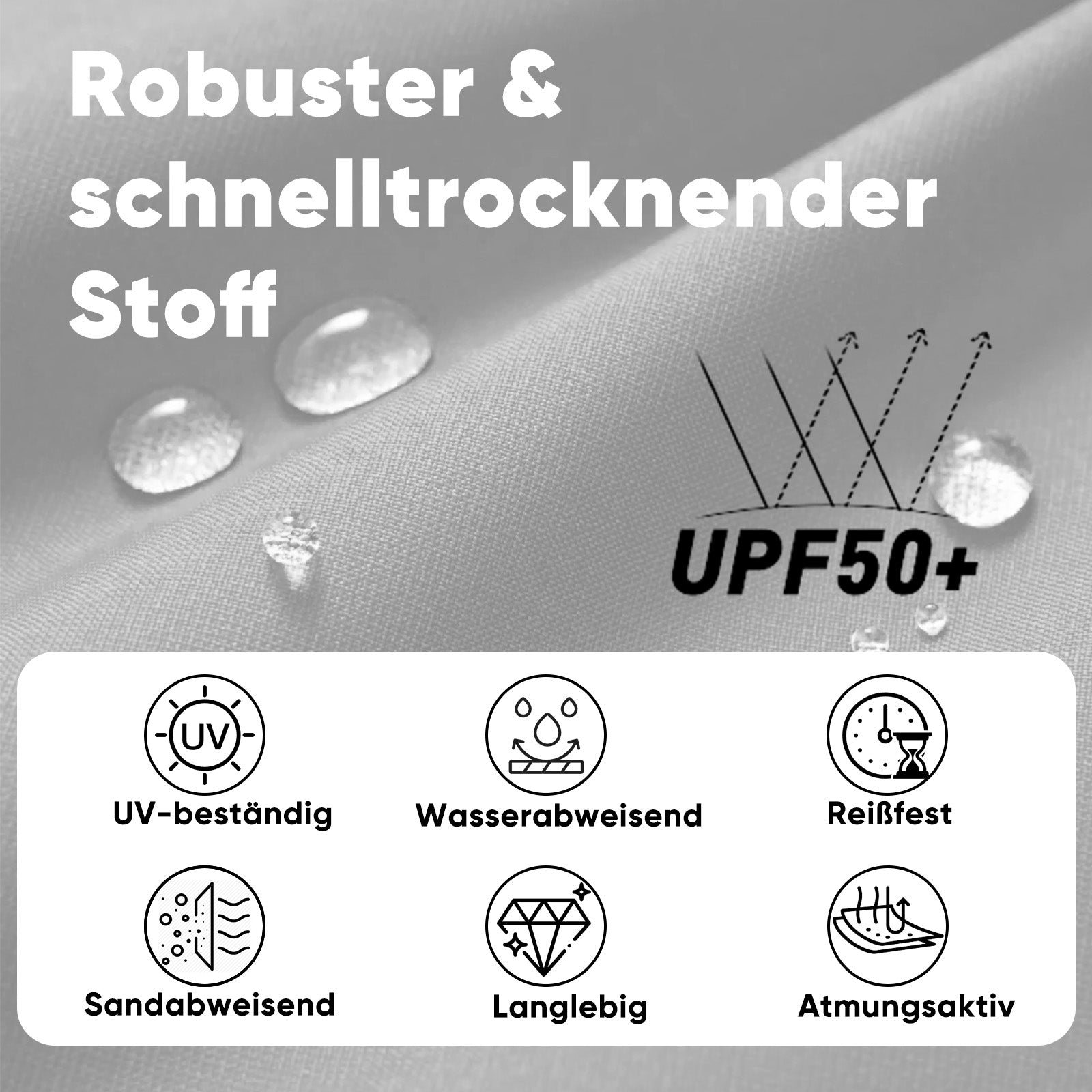 Faltbarer Strandliegestuhl mit gepolsterten Armlehnen – Leichter Campingstuhl bis 200 kg belastbar