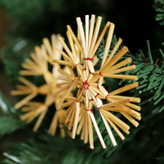 Salcar 24-piece straw star set – Handmade Christmas tree decorations made from natural straw for sustainable and festive Christmas decoration