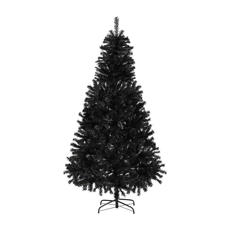 Salcar 180/210cm Künstlicher Weihnachtsbaum Schwarzer Weihnachtsbaum mit Ständer, Edeltanne, mit 735/1025 Spitzen