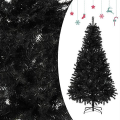 Salcar 180/210cm Künstlicher Weihnachtsbaum Schwarzer Weihnachtsbaum mit Ständer, Edeltanne, mit 735/1025 Spitzen Salcar