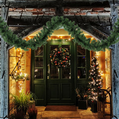 Salcar Weihnachtsgirlande künstlich Grün PVC – 3m/5m/10m, Realistische Tannengirlande für Innen & Außen, Dekoration für Tür, Kamin & Weihnachtsbaum