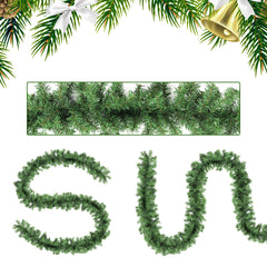 Salcar Weihnachtsgirlande künstlich Grün PVC – 3m/5m/10m, Realistische Tannengirlande für Innen & Außen, Dekoration für Tür, Kamin & Weihnachtsbaum