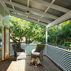 Sekey balcony privacy screen made of 220 g/m² HDPE, grey-white-black striped