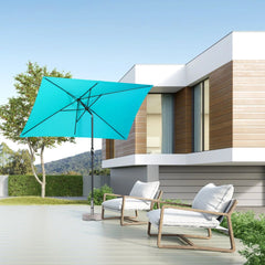 Sekey 300 x 200 cm Alu Sonnenschirm mit Kurbel, Sonnenschutz UV50+ Sekey