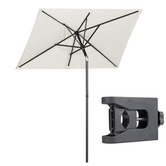 Sekey 180 x 130 cm balcony umbrella rectangular with balcony railing, sun protection UV50+