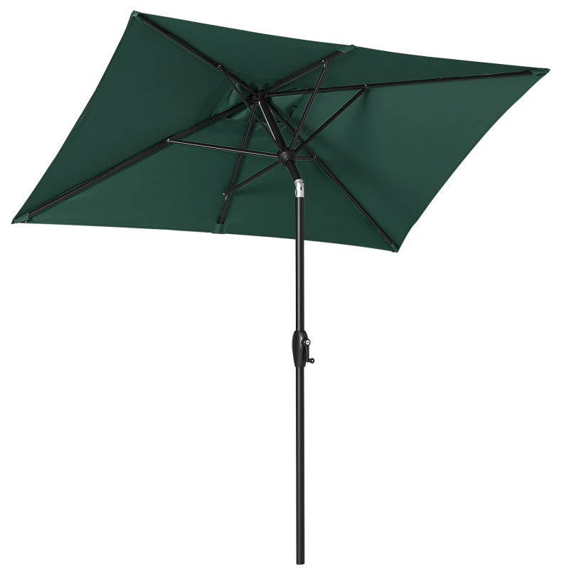 Sekey 210 x 140 cm aluminum parasol with crank, sun protection UV50+