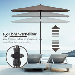 Sekey 210 x 140 cm parasol with protective cover, sun protection UV50+