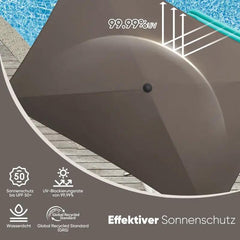 Sekey 210 x 140 cm Sonnenschirm mit Schutzhülle, Sonnenschutz UV50+ Sekey