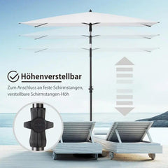 Sekey 210 x 140 cm Sonnenschirm mit Schutzhülle, Sonnenschutz UV50+ Sekey