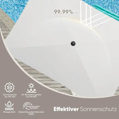 Sekey 210 x 140 cm Sonnenschirm mit Schutzhülle, Sonnenschutz UV50+ Sekey