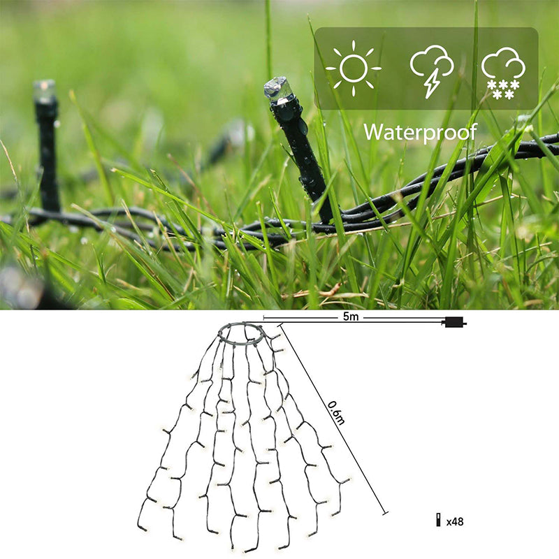 Salcar 3 m LED Christmas tree lights, with 10 strands, 350 LEDs, 31V GS certified power supply