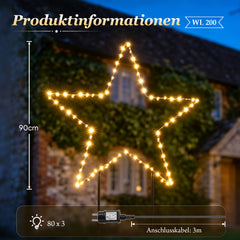 Salcar 3/6 piece set LED solar garden lights with star