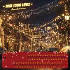 Salcar 2m/5m/10m/15m/20m LED Cluster Lichterkette, 200/500/1000/1500/2000 LEDs