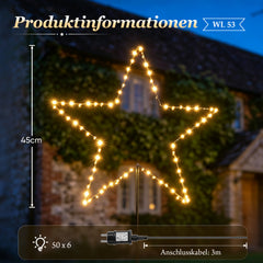 Salcar 3/6 piece set LED solar garden lights with star