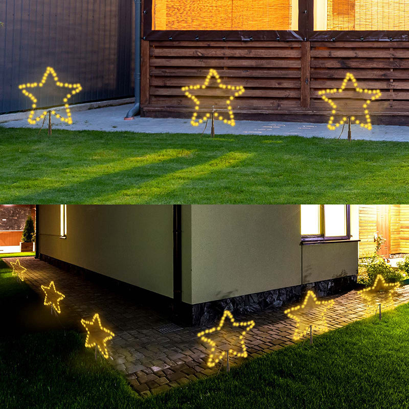 Salcar 3/6er Set LED Solar Gartenleuchte mit Stern