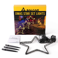 Salcar 3/6 piece set LED solar garden lights with star
