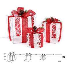 Salcar set of 3 LED gift box lights
