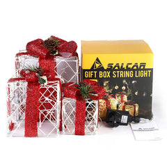 Salcar set of 3 LED gift box lights