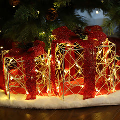 Salcar set of 3 LED gift box lights