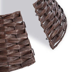 Salcar Weihnachtsbaumkragen Braun aus Poly-Rattan – Weihnachtsbaumrock & Christbaumständer Abdeckung