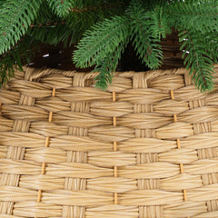 Salcar Weihnachtsbaumkragen aus Poly-Rattan – Natur, 40/60 cm oder 50/68 cm