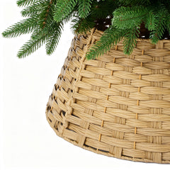 Salcar Weihnachtsbaumkragen aus Poly-Rattan – Natur, 40/60 cm oder 50/68 cm