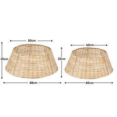 Salcar Weihnachtsbaumkorb aus Weide – Natur, 40/60 cm oder 50/68 cm