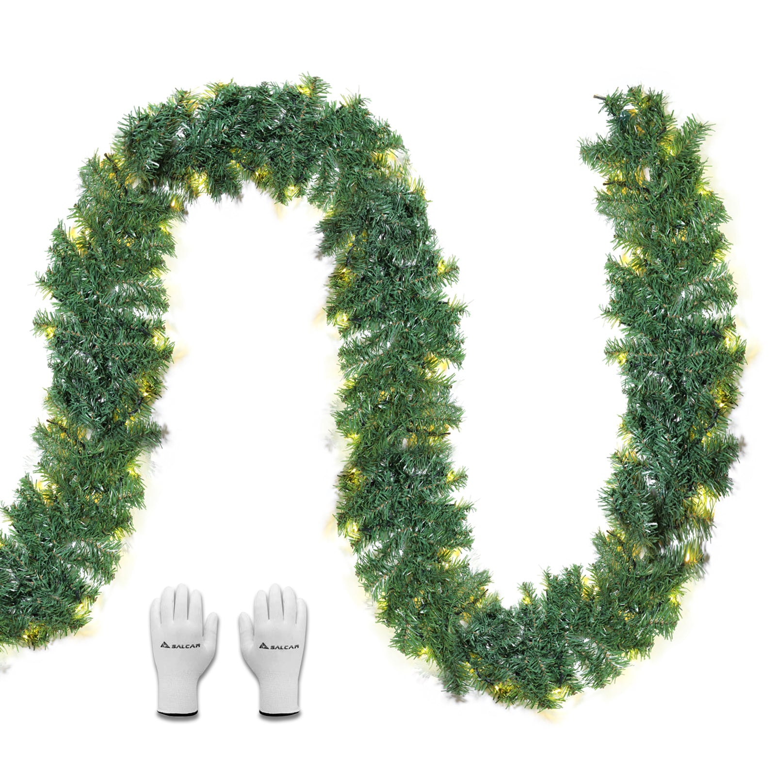 Salcar 3/5/10 m PVC Weihnachtsgirlande mit mit LED Lampen